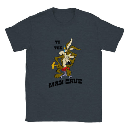 "TO THE MAN CAVE!! retro 70s Road Runner inspired T-Shirt !!!!!