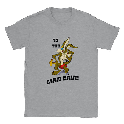 "TO THE MAN CAVE!! retro 70s Road Runner inspired T-Shirt !!!!!