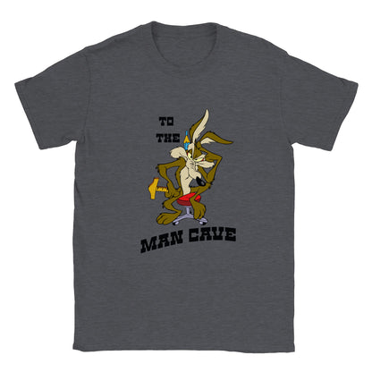 "TO THE MAN CAVE!! retro 70s Road Runner inspired T-Shirt !!!!!