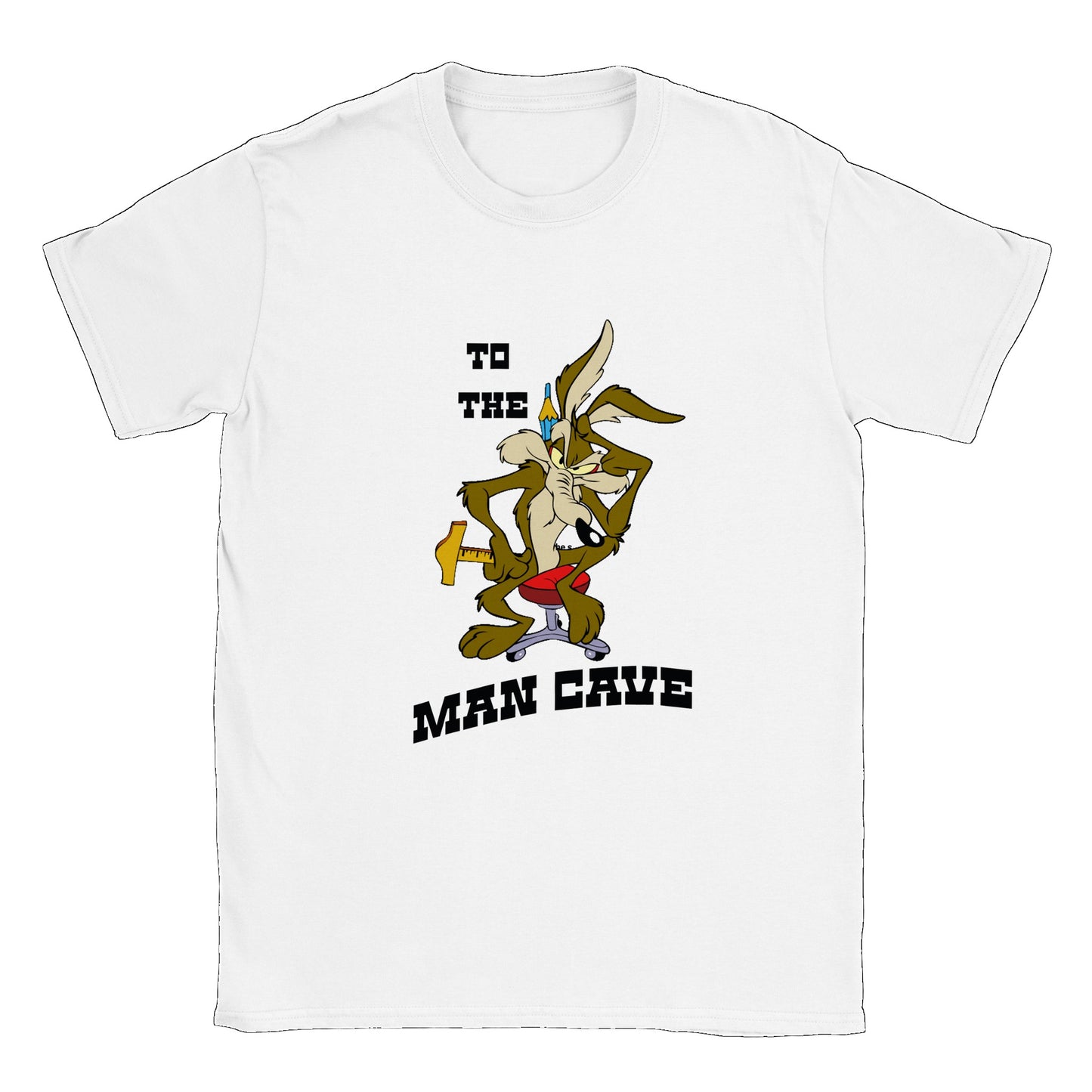 "TO THE MAN CAVE!! retro 70s Road Runner inspired T-Shirt !!!!!