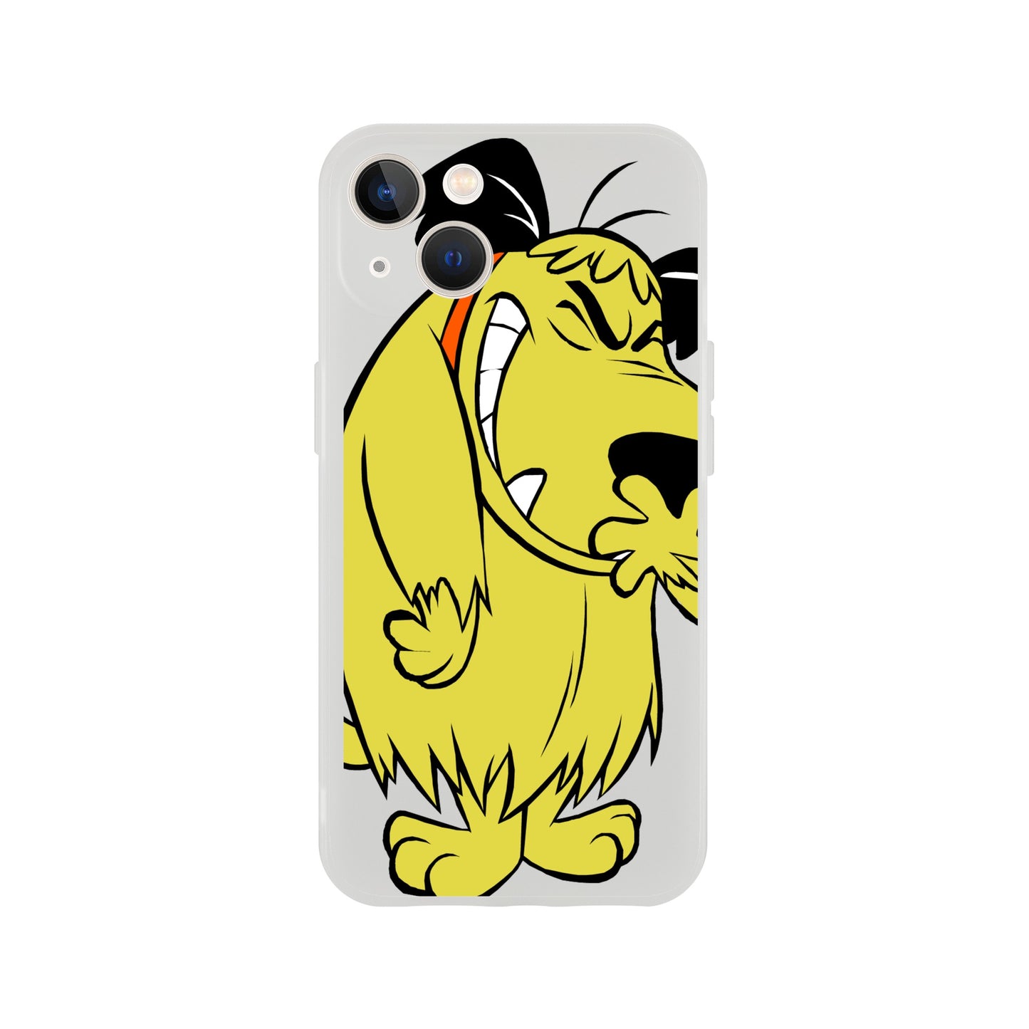 Muttley 70s cartoon flexi phone case, Vintage 70s and 80s cartoon inspired phone case.