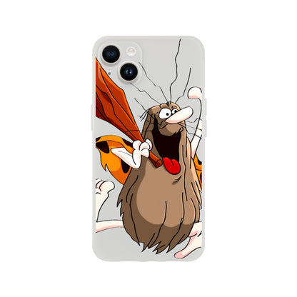 Capitan Cave Man 70s cartoon flexi phone case, This vintage 70s inspired phone protection