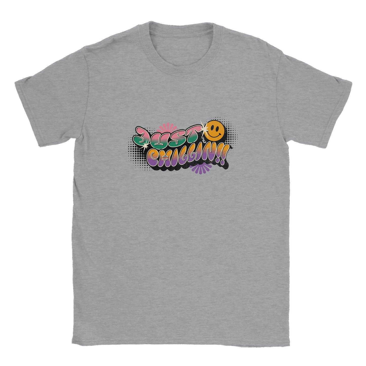 Just Chillin!! retro beach wear t-shirt.