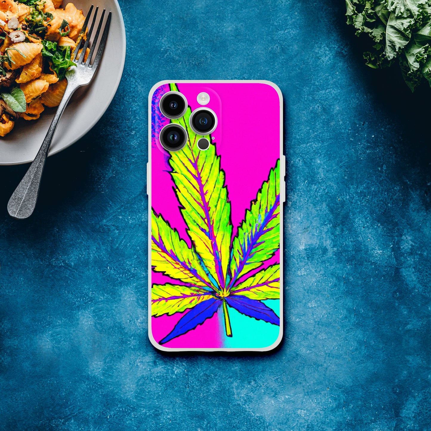 Cannabis leaf flexi phone case, stoner phone case, psychodelia Phone flexi case, weed phone protection