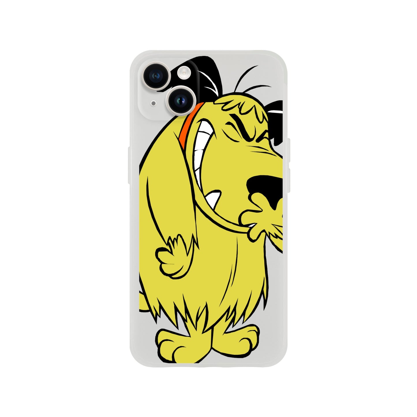 Muttley 70s cartoon flexi phone case, Vintage 70s and 80s cartoon inspired phone case.