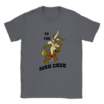 "TO THE MAN CAVE!! retro 70s Road Runner inspired T-Shirt !!!!!