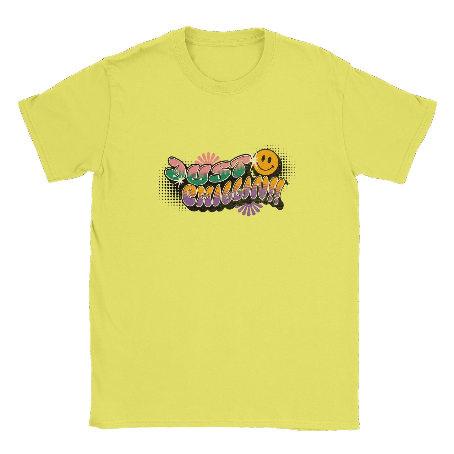 Just Chillin!! retro beach wear t-shirt.