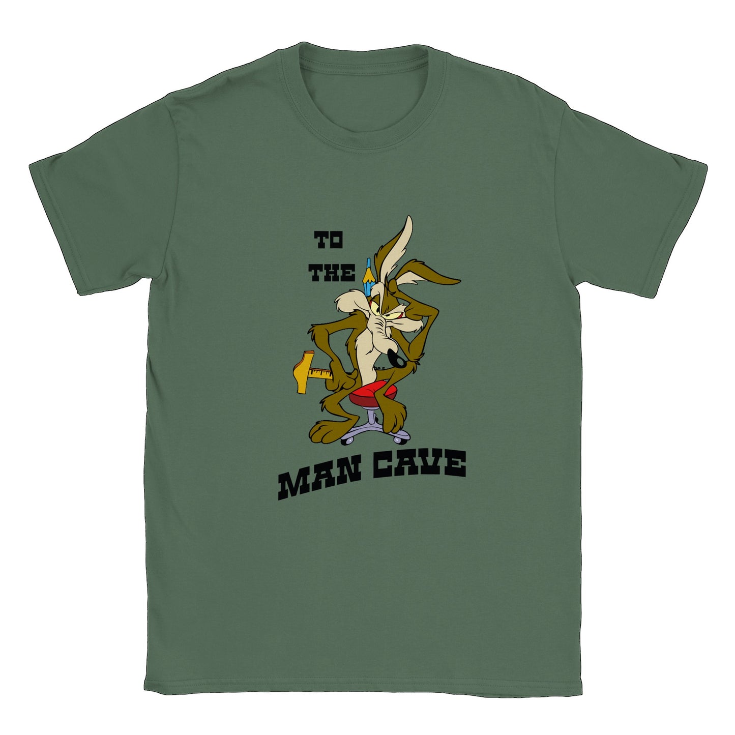 "TO THE MAN CAVE!! retro 70s Road Runner inspired T-Shirt !!!!!