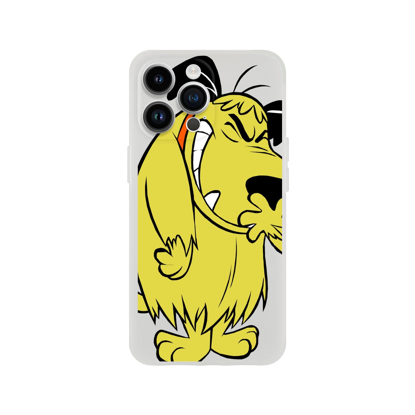 Muttley 70s cartoon flexi phone case, Vintage 70s and 80s cartoon inspired phone case.