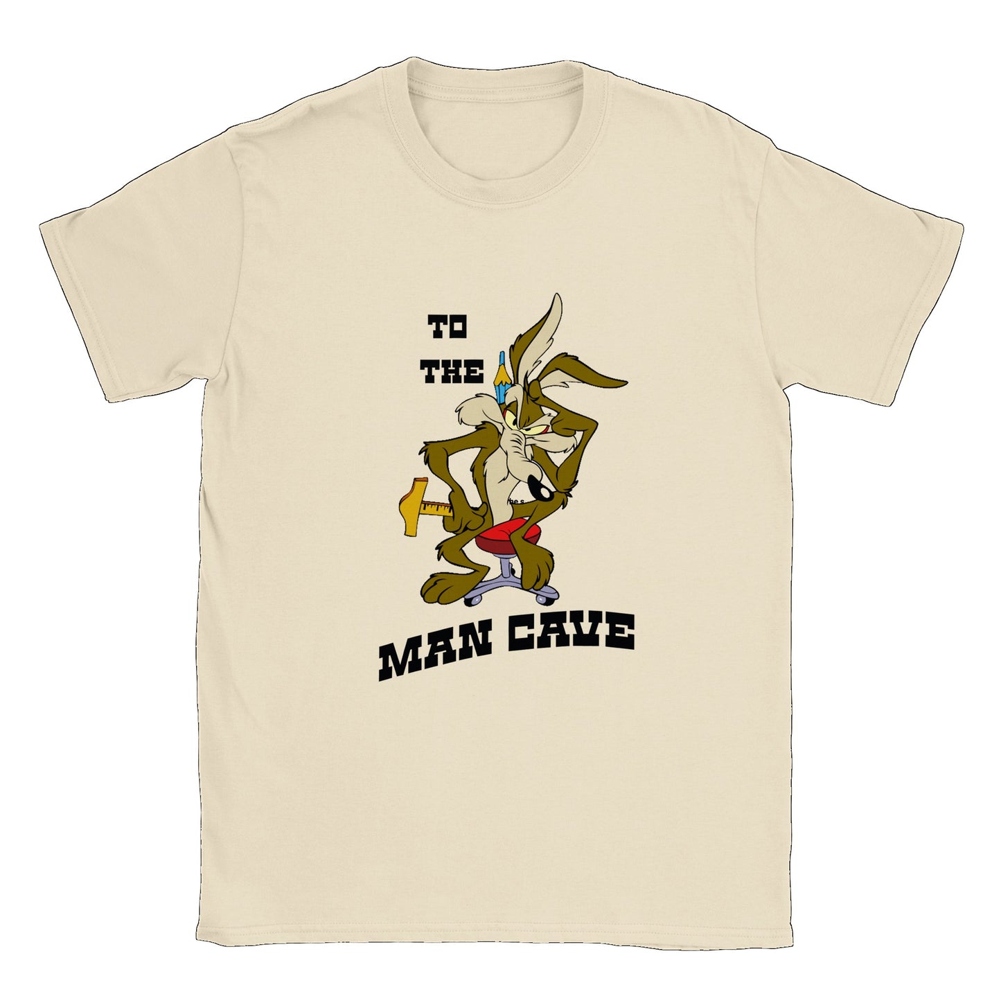 "TO THE MAN CAVE!! retro 70s Road Runner inspired T-Shirt !!!!!