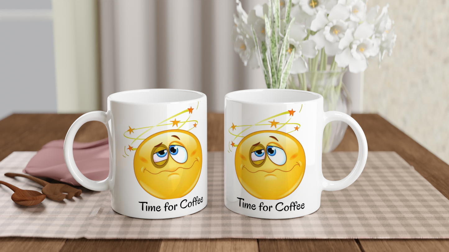 Coffee lovers mug, "Time For Coffee" a great gift for the coffee lover in your Life.